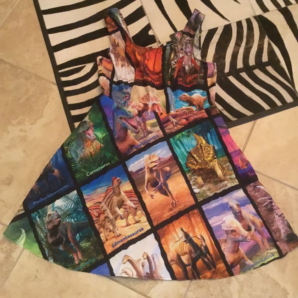 Unique Vintage Retrolicious dinosaur dress size 1x New